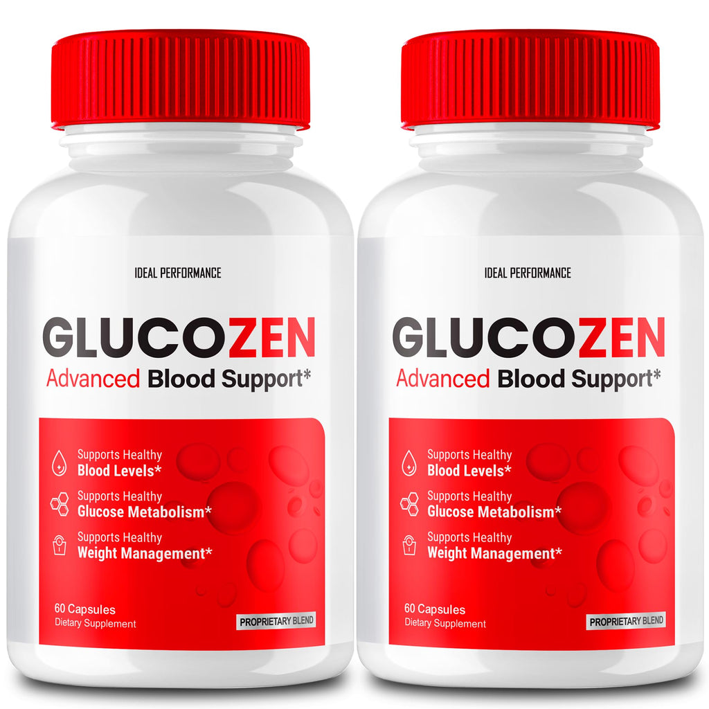 Glucozen Capsules, Glucozen Support Supplement Pills - Maximum Strength, Glucozen Health & Wellness Capsules, Glucozen All Natural Formula Pills, Gluco Zen Health Capsules Reviews (2 Pack)