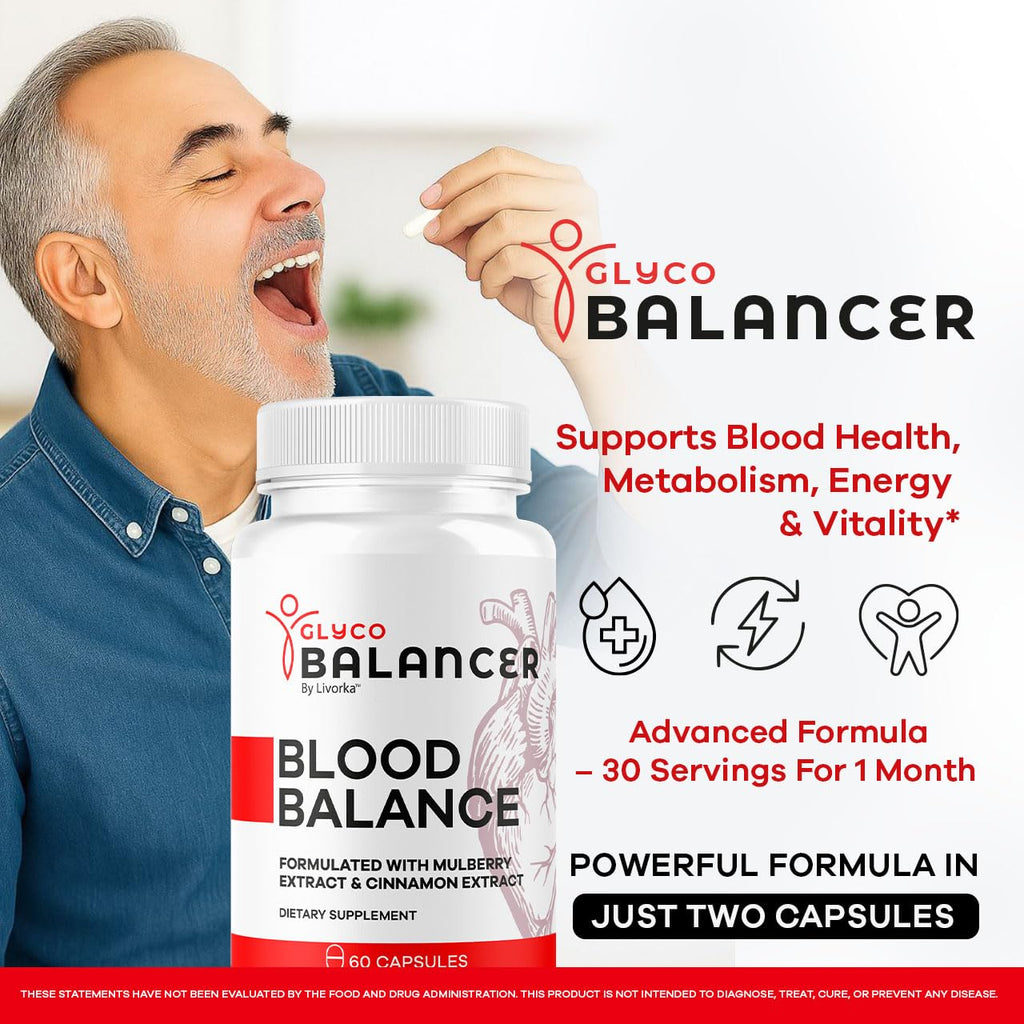 Glyco Balancer Capsules - Official GlycoBalancer Supplement Support Pills Advanced Formula All Natural Premium Ingredinets for Health Support Vitamins and Wellness, 60 Capsules for 1 Month