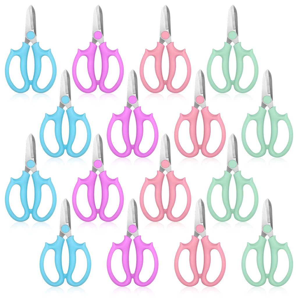 16Pcs Floral Scissors Garden Flower Scissors Shears for Cutting Fresh Flower Floral Cutters Garden Shears for Gardening Flowers Arrangement, Trimming Plants, Stainless Steel