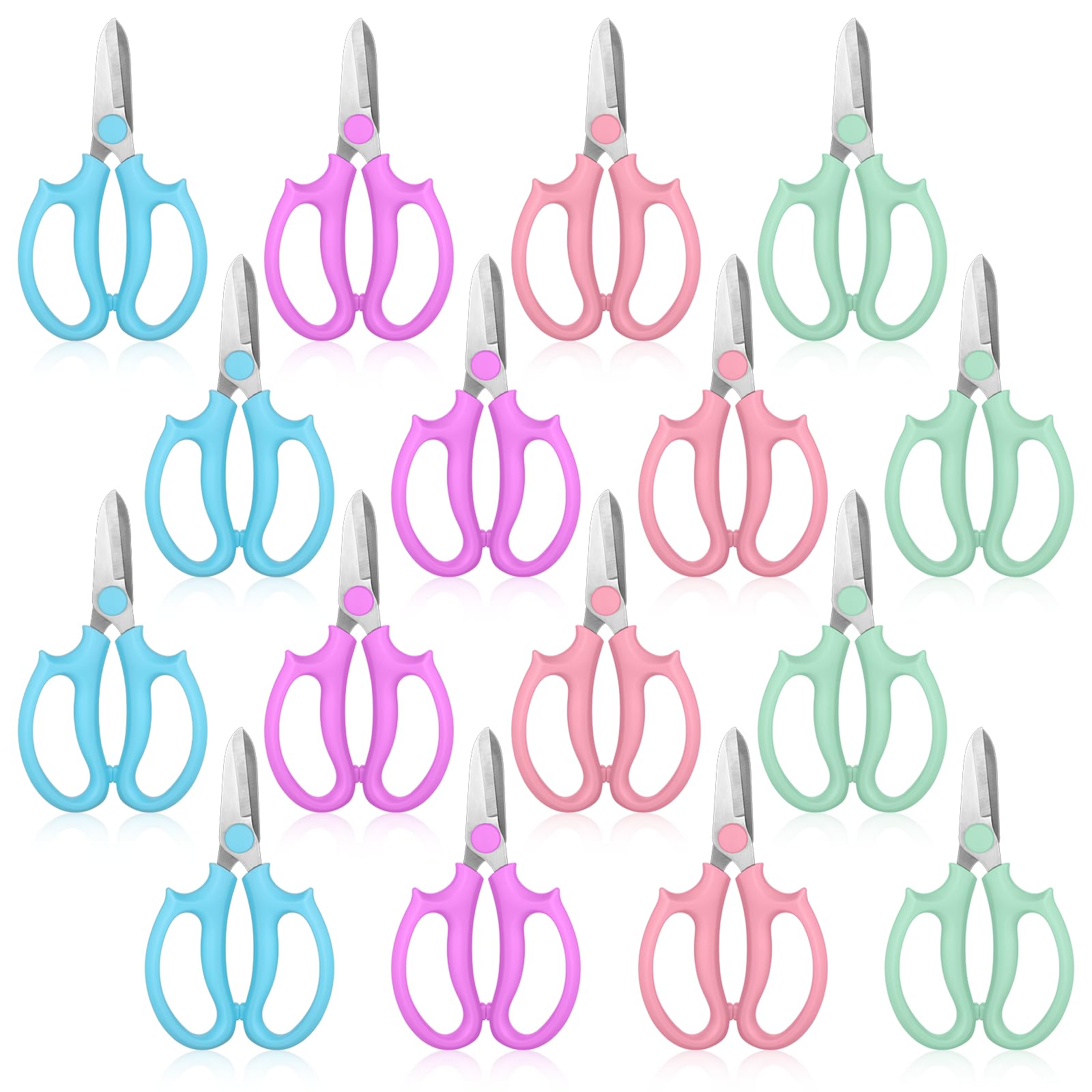16Pcs Floral Scissors Garden Flower Scissors Shears for Cutting Fresh Flower Floral Cutters Garden Shears for Gardening Flowers Arrangement, Trimming Plants, Stainless Steel