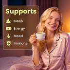 B BEWORTHS Mushroom Hot Cocoa, 10 - Blend Mushroom Extract Complex with Sleep Support Formula, Ashwagandha, L-Theanine, Lemon Balm, GABA, Melatonin, Support Fall Asleep and Stay Asleep, 30 Servings