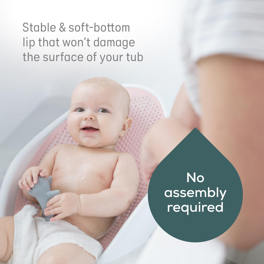 Angelcare Baby Bath Support, Pink, Birth to 6 Months, Made in Canada