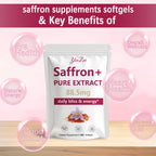Yalei Saffron Extract Supplements 88.5mg,240 Softgels, 4 Month Supply- Boost Energy & Mood, Support Eye & Heart Health- Vegan, Gluten Free