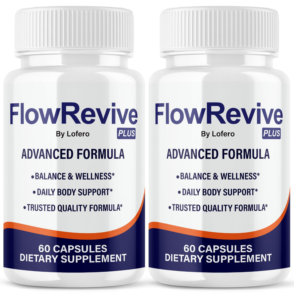 (2 Pack) Flow Revive Capsules, FlowRevive Pills Advanced Premium Prostate Supplement Health Support Formula Vitamins for Men Urinary Function, Comfort, Flow & Balance All Natural Ingredients (120 ct)