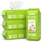 PawSono Hypoallergenic Pet Wipes for Dogs, Cats & Small Animals, 400 Coun