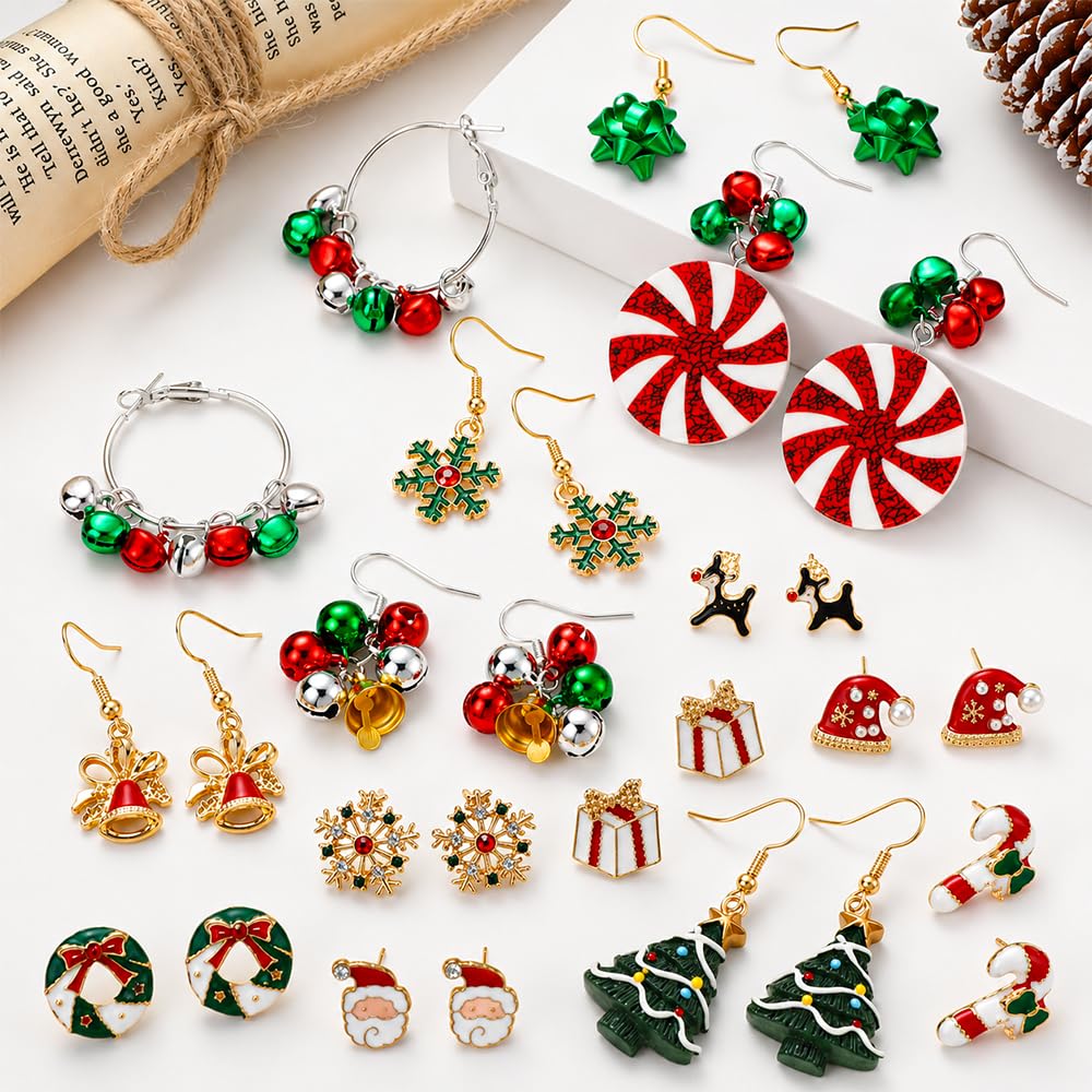 Christmas Earrings Jewelry Advent Calendar for Women 2026 Gifts Accessories