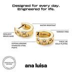 Ana Luisa Eden Gold Huggie Hoop Earrings - Mini 14K Gold Plated Hoops