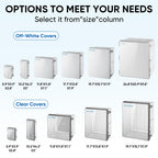 TICONN Outdoor Electrical Box Waterproof, Junction Box IP67 ABS Plastic Enclosure with Hinged Cover with Mounting Plate, Wall Brackets, Cable Glands (Off-White, 10.2"x4.3"x3.0")