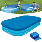 Rectangular Pool Cover, Fits 120 in x 72 in Inflatable Swimming Pool, Above Ground Pool Covers, Inflatable Pool Cover for Outdoor Paddling Family Pools (Swimming Pool Cover)
