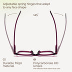 miyya Blue Light Glasses for Women & Men – Oversized UV & Blue Light Blocker Chunky Frames, Stylish Eyewear Accessories