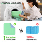 WhyWorry Washable Bed Pads for Adult Incontinence, 34" x 36" (Pack of 2) Washable Pee Pads for Bed Wetting, Heavy Absorbency Reusable Underpads for Elderly & Kids, Waterproof Mattress Protector, Green