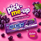 HI-CHEW Grape Sticks, 15-Pack, Unique Fun Soft & Chewy Taffy Candy, 1.76oz Each - Made with Immensely Juicy Fruity Flavors, Halloween Candy