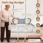 easymake Bedside Rail for Elderly Safety Adjustable Bed Aid with Storage Pocket, Non-Slip Handle,400 lbs Gravity Capacity (Stand-Compatible with Bed Frames 13.19" or Higher)