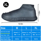 Shiwely Silicone Waterproof Shoe Covers, Upgrade Reusable Overshoes with Zipper, Resistant Rain Boots Non-Slip Washable Protection for Women, Men (XL (Women 11-13, Men 9.5-13), Black)