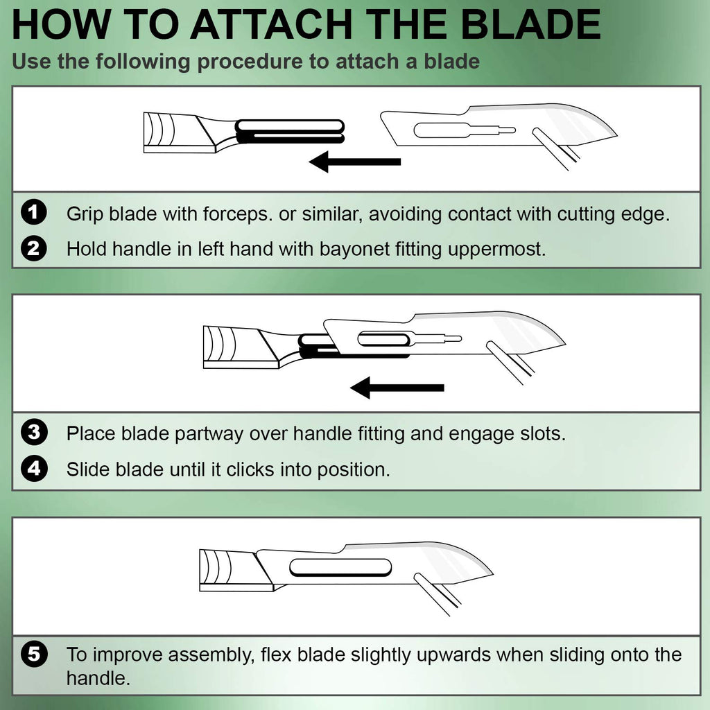 MedHelp Pack of 21 Surgical Blades #10 with Stainless Steel Scalpel Handle - High Carbon Steel Sterile Dermaplane Blades, Dermaplaning Tool for Face, Podiatry, Crafts