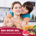 SumDIP 18.5OZ Seamoss Gel, Raw Wildcrafted Irish Seamoss Gel Immune and Digestive Support Vitamin Mineral Supplements, Elderberry Ginger