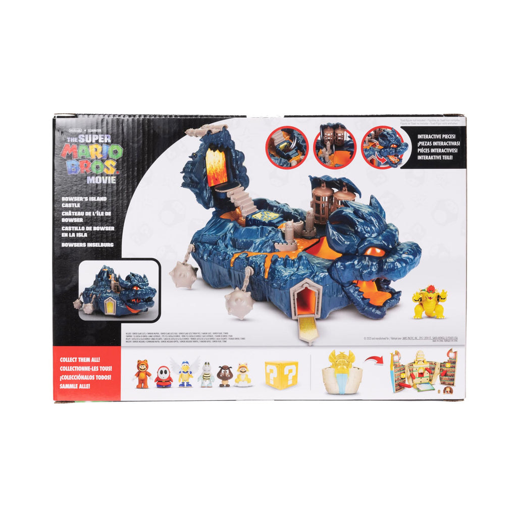 The Super Mario Bowser Island Castle Playset with 2.5” Bowser Action Figure & Interactive Pieces