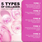 AEBEFBAW Multi Collagen Peptides Powder | Types I, II, III, V, X | 16 Oz (41 Servings) Hydrolyzed Collagen Peptides | Supports Healthy Skin, Joints, Hair, and Nails | Unflavored & Dissolves Easily