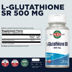 KAL L-Glutathione SR Reduced Glutathione Supplement, 30 Servings