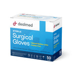 Dealmed Disposable Latex Gloves – Medical Gloves, Multi-Layer, Size 7, 50 Pairs Per Box