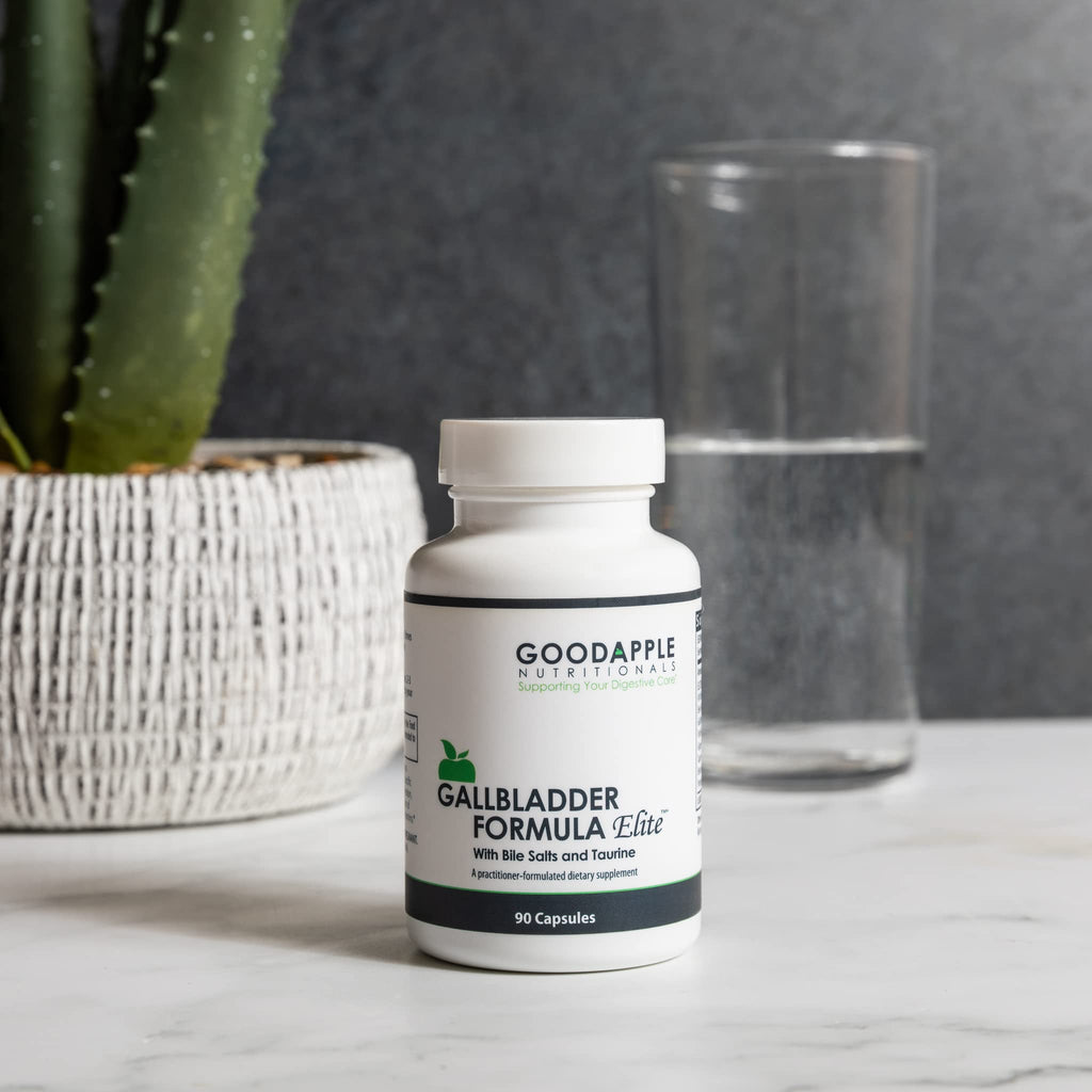 GOODAPPLE NUTRITIONALS Gallbladder Formula Elite – Ox Bile Salts, Taurine & Digestive Enzymes for Healthy Fat Digestion, Bile Flow & Digestive Comfort – 90 Capsules
