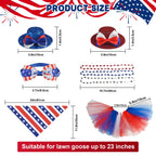 2Sets 4th of July Porch Goose Outfits-Independence Day Porch Goose Clothes