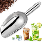 OLESBUR Premium 6oz Ice Scoop for Freezer - Multipurpose Metal Ice Scoop for Ice Machine - Stainless Steel Small Ice Scooper for Ice Bucket - Kitchen Gadgets Cookie Flour Pet Dog Food Scoop