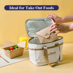 LITOPAK 50 Pack 27 oz Take Out Food Containers, Kraft Brown Take Out Boxes Leak Grease Resistant and Stackable for Restaurants, Homes, Offices, Picnics