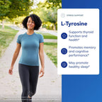Pure Encapsulations L-Tyrosine - Amino Acid Supplement - for Brain Support, Dopamine & Thyroid Function* - Vegan & Non-GMO - 90 Capsules