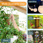 KULOLO Black Screw Hooks with Safety Lock 2.3" Rustproof Metal Ceiling Hooks for Hanging Plants, Baskets,String Lights & Outdoor Decor, 40LB Capacity (30, Silver)