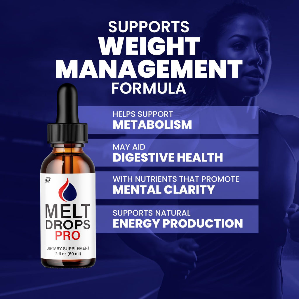 Melt Drops Pro Liquid Supplement Drops - MeltDrops Pro Natural Blend Advanced Formula, Extra Strength, Reviews - 2 Bottles - 2 Month Supply