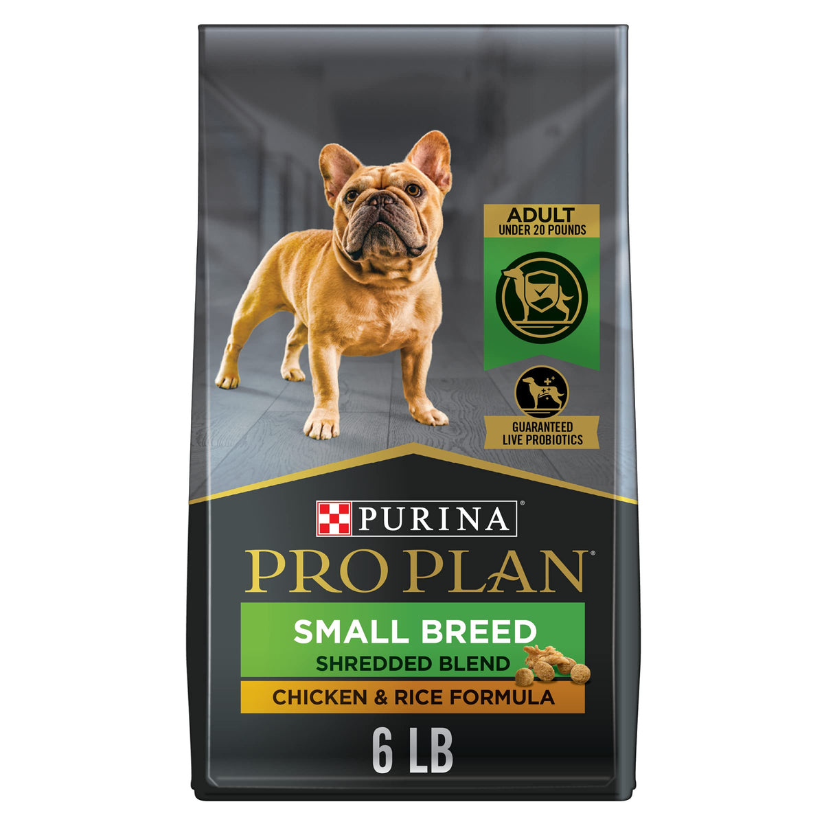 Purina Pro Plan Small Breed Dry Dog Food, Shredded Blend, 6 lb Bag