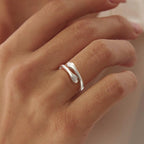 Yuanyora S925 Sterling Silver Hug Ring for Granddaughter Adjustable Ring for Women Christmas Birthday Gifts for Daughters Tarnish Free Jewelry Gift for Her Hope Rings for Granddaughter