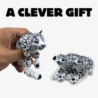 Yipintang 3D Printed Creature Flexible Animals - 8 Inches Fidget Animal for Desk Décor (Snow Leopard)