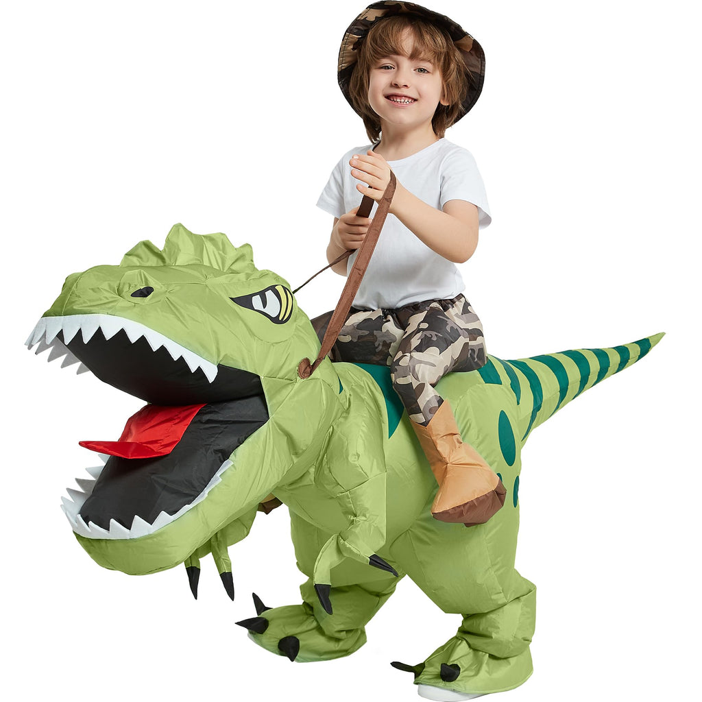 Inflatable Dinosaur Costume for Kids,Blow Up Halloween T Rex Suit (4-6YRS)