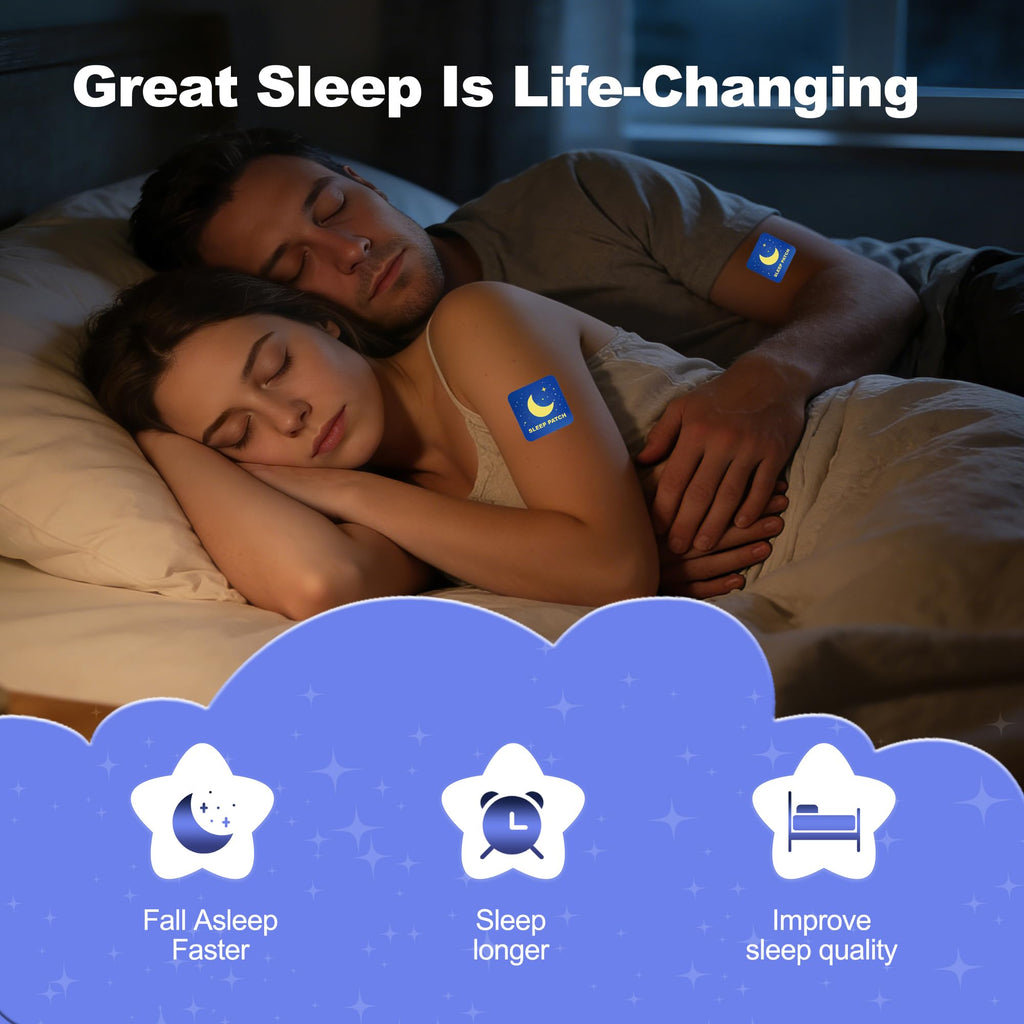 Adelbras Sleep Patches for Adults, Upgraded All-Natural Ingredients, Fast-Acting Melatonin & Valerian, Long-Lasting Night Comfort Sleep Aids for Men & Women (60 PCS)