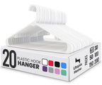 Utopia Home Plastic Hangers 20 Pack – Built-in Strap Hooks White