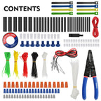 WORKPRO 582-Piece Heat Shrink Wire Connectors Kit, Electrical Wire Terminals, Electrical Repair Kit with Wire Cutter Stripper Crimping Tool