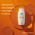 ISDIN Eryfotona Actinica Zinc Oxide sunscreen with 100% mineral UV filter Broad Spectrum SPF 50+, No White Cast, Suitable for Sensitive Skin, 3.4 Fl Oz
