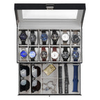 ProCase Watch Box, 12 Slot Watch Case for Men with Drawer, Black