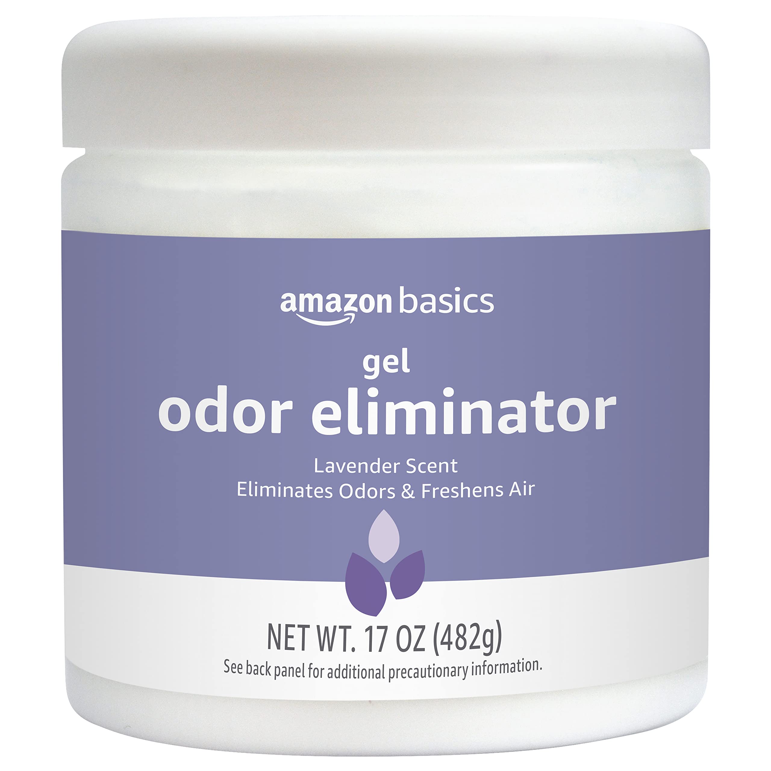 Amazon Basics Gel Odor Eliminator, Activated Charcoal, Lavender Scent, 17 Oz, 1-Pack