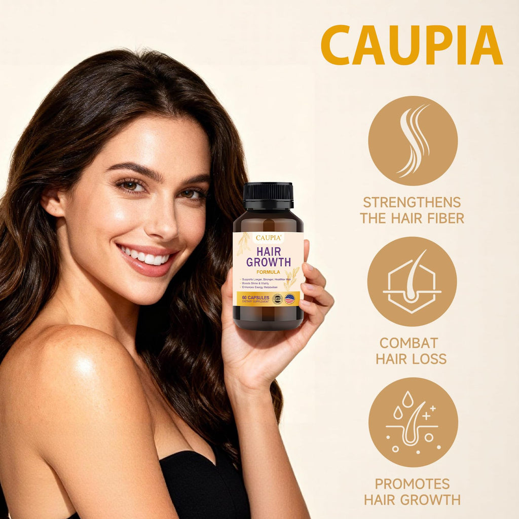 CAUPIA Hair Energy Supplement Capsules for Hair Growth - Hair & Scalp Support Supplement - 60 Capsule