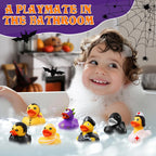 24 Pcs Halloween Rubber Ducks Bulk with Bag for Jeep Ducking Party Favors