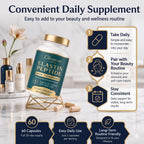 Claranova Labs Elastin Peptides, Marine Protein Complex, 1,000mg Per Serving, Skin Elasticity Support, 60 Capsules