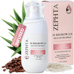 Zephta H-Regrow Hair Growth Spray – With Rice Water, Biotin, Aloe Vera, Caffeine, and Ginger – Hair Growth Product for Men and Women – For Thinning Scalp