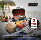 ROMANTICIST 4pcs Heavy Duty Grill Accessories for Top Chef - Professional Grill Tool Set & Basic BBQ Tools for Backyard Restaurant Outdoor Kitchen - Deluxe Grill Gift for Dad on Father’s Day Christmas