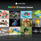 Anycubic Kobra X Multicolor 3D Printer, Easy Setup with Native 4-Color Printing Up 19 Color, 600mm/s Fast 3D Printing, AI Camera, Quiet 45dB, FDM Perfect for Kids Beginners Family Makers Professional