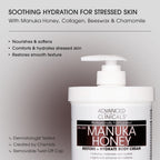 Advanced Clinicals Manuka Honey Body Cream For Women & Men | Body Butter Lotion For Extremely Dry Skin | Collagen Cream | Skincare Moisturizer Hydrating Balm Improves Look Of Aging Skin, 16 Ounce