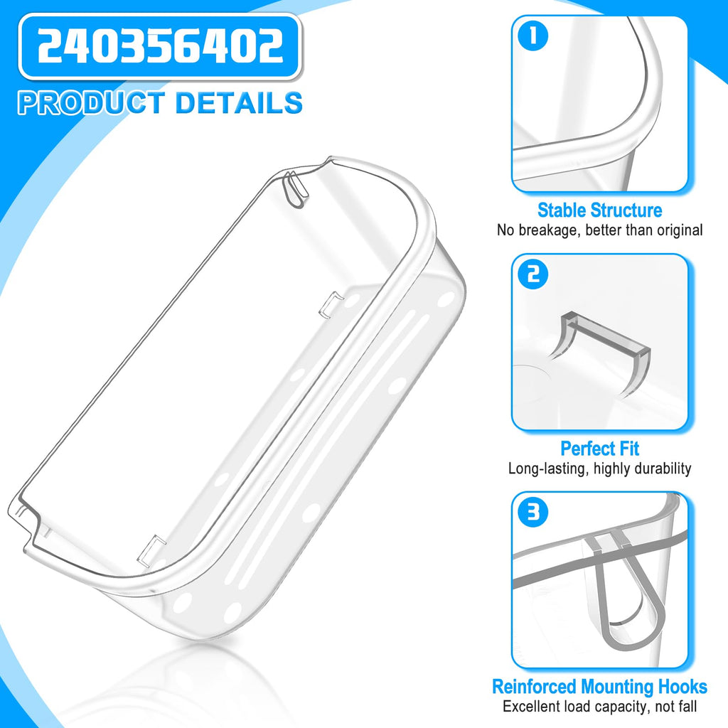 UPGRADED 240356402 Refrigerator Door Bin Compatible with Frigidaire Door Shelf Replacement Frigidaire Gallery Door Shelf Refrigerator Shelves FGHS2631PF4A FFSS2615TS0 LFSS2612TF0 LFSS2612TE0 Door Bin