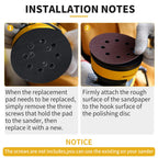 Gnellkoor Orbital Sander Pad Replacement for Dewalt, 2 Pack